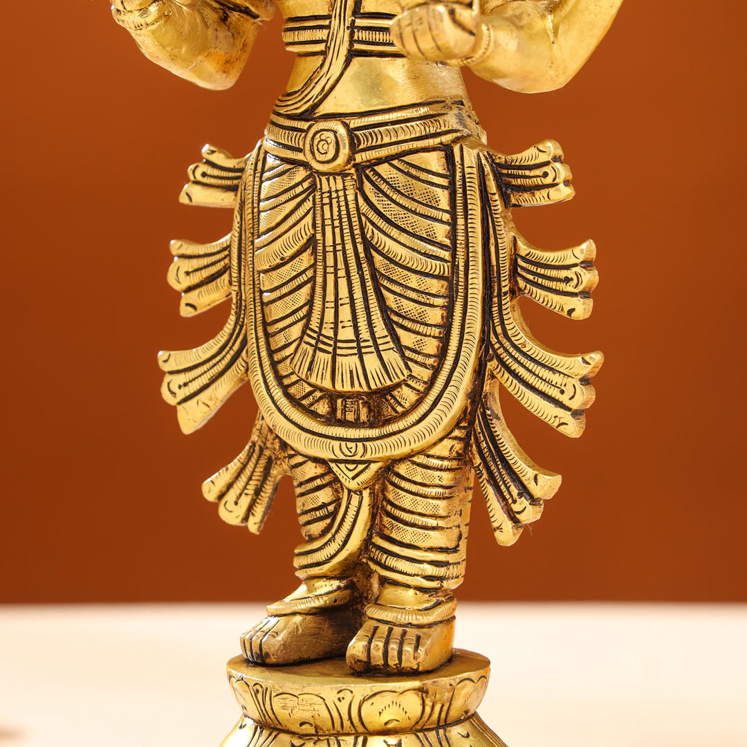 Brass Lord Dhanvantari Idol (13 Inch)