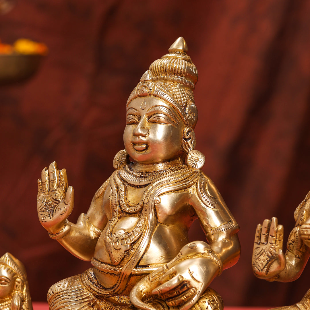 Brass Kuber And Lakshmi Idol (12 Inch)