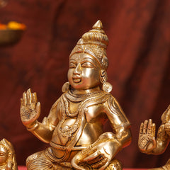 Brass Kuber And Lakshmi Idol (12 Inch)
