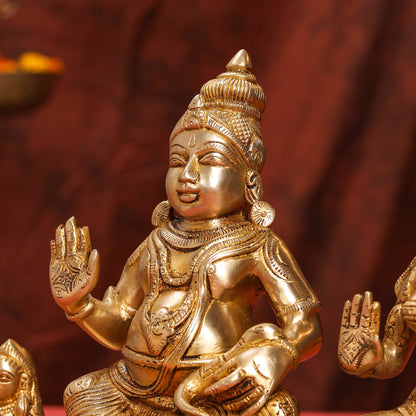 Brass Kuber And Lakshmi Idol (12 Inch)