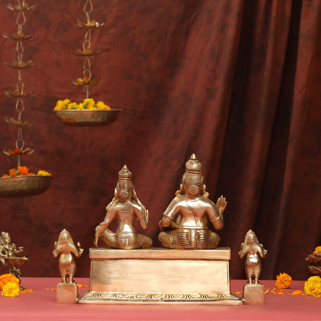 Brass Kuber And Lakshmi Idol (12 Inch)