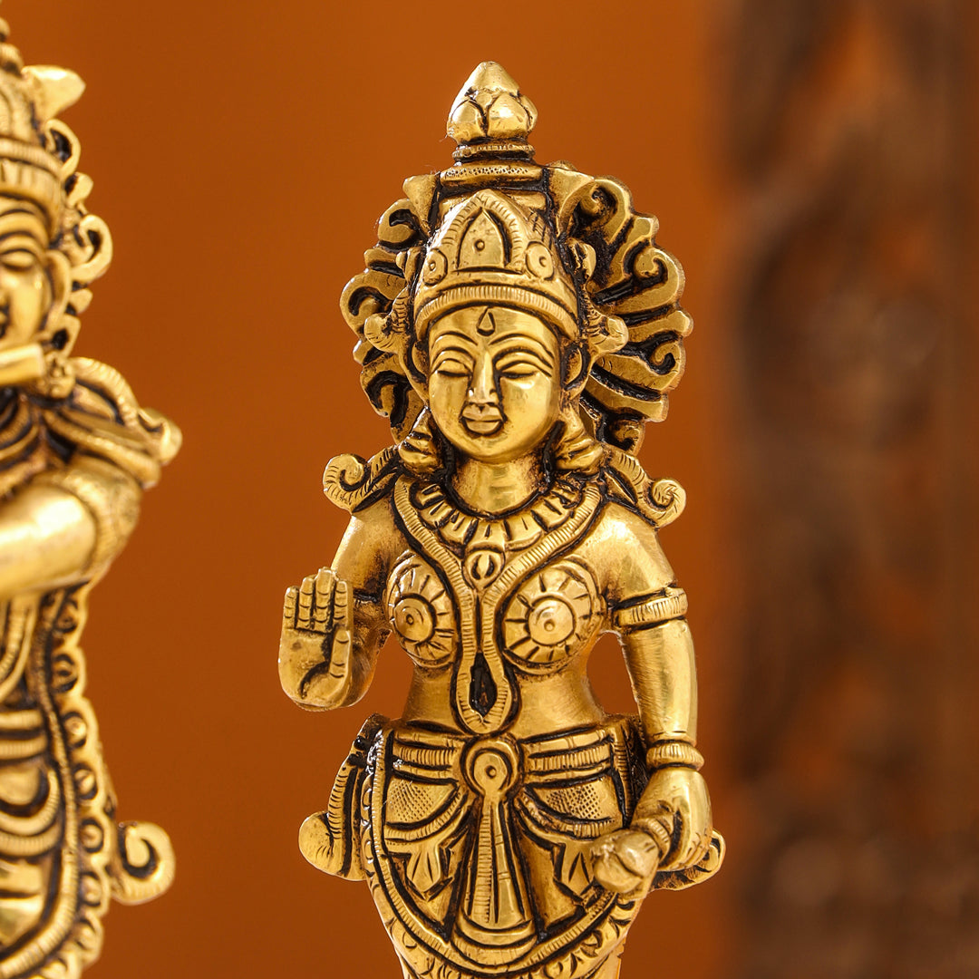 Brass Superfine Radha krishna Idols Set (7 Inch)