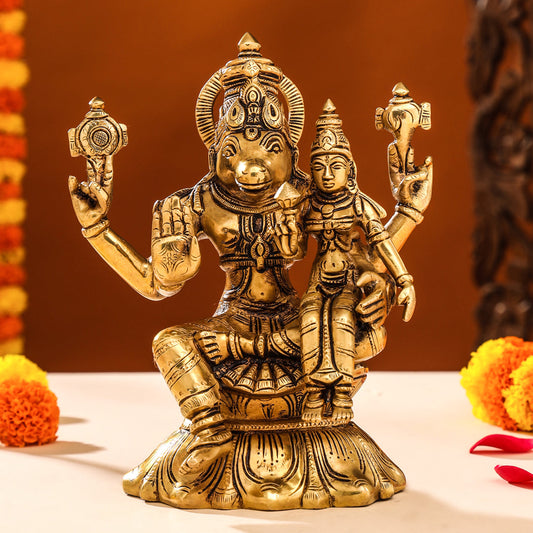 Brass Superfine Varaha Lakshmi Idol (10 Inch)