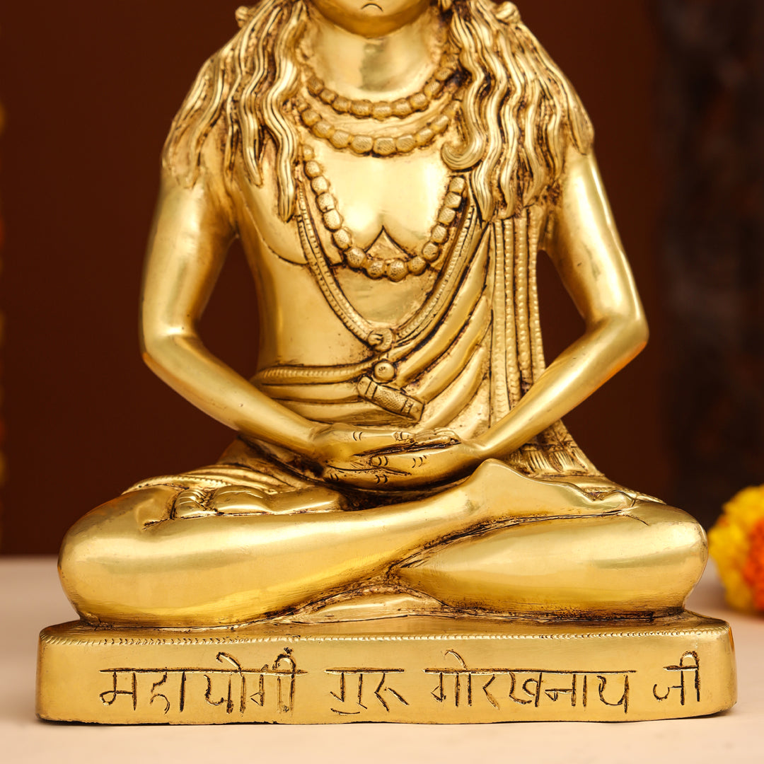 Brass Saint Gorakhnath Statue (11.5 Inch)