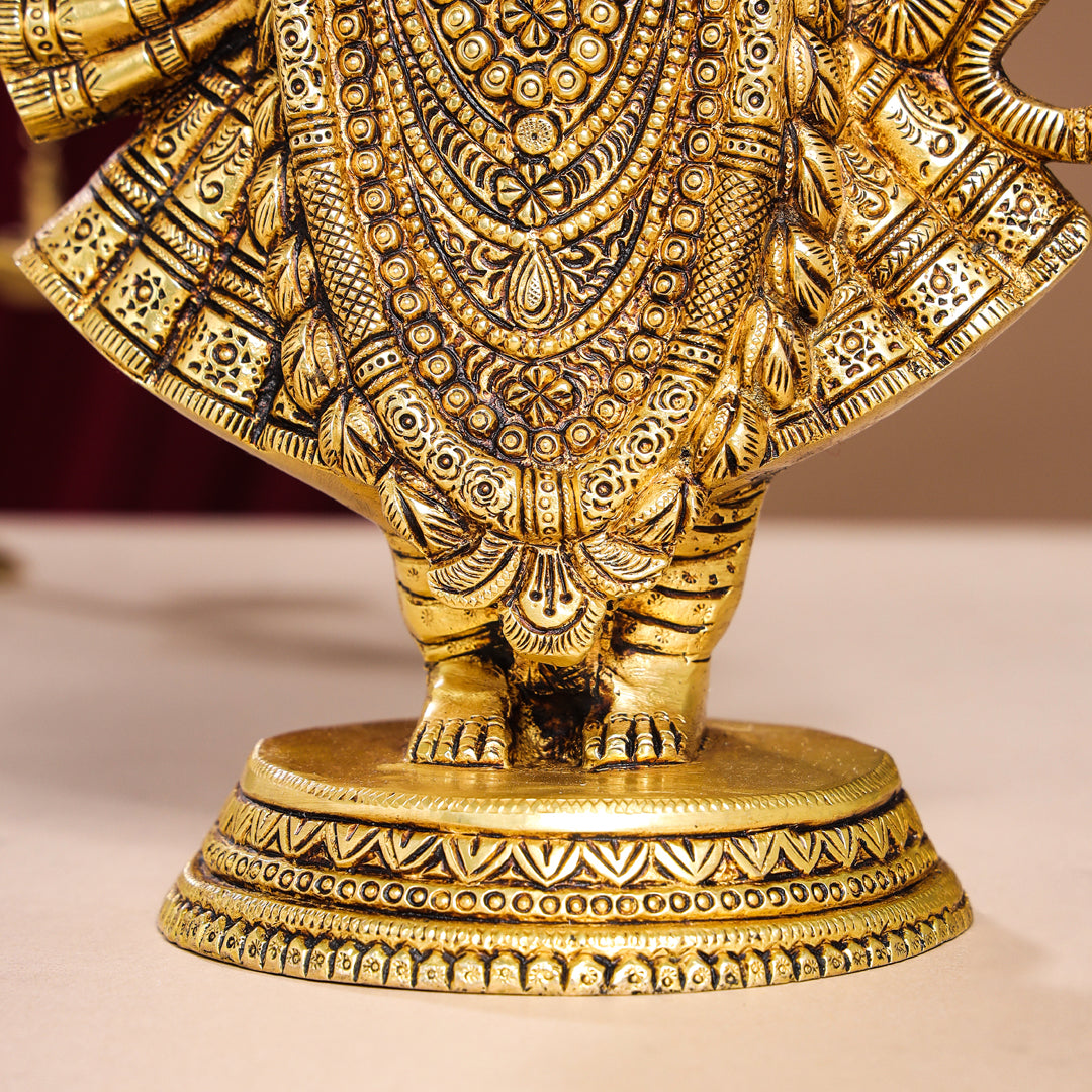 Brass Lord Shri Nath Ji Idol (13 Inch)