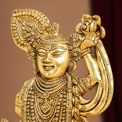 Brass Lord Shri Nath Ji Idol (13 Inch)