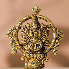 Brass Vishnu Narasimha Chakratalwar Statue