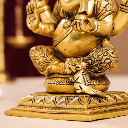 Brass Superfine Lord Ganesha Idol (7.5 Inch)