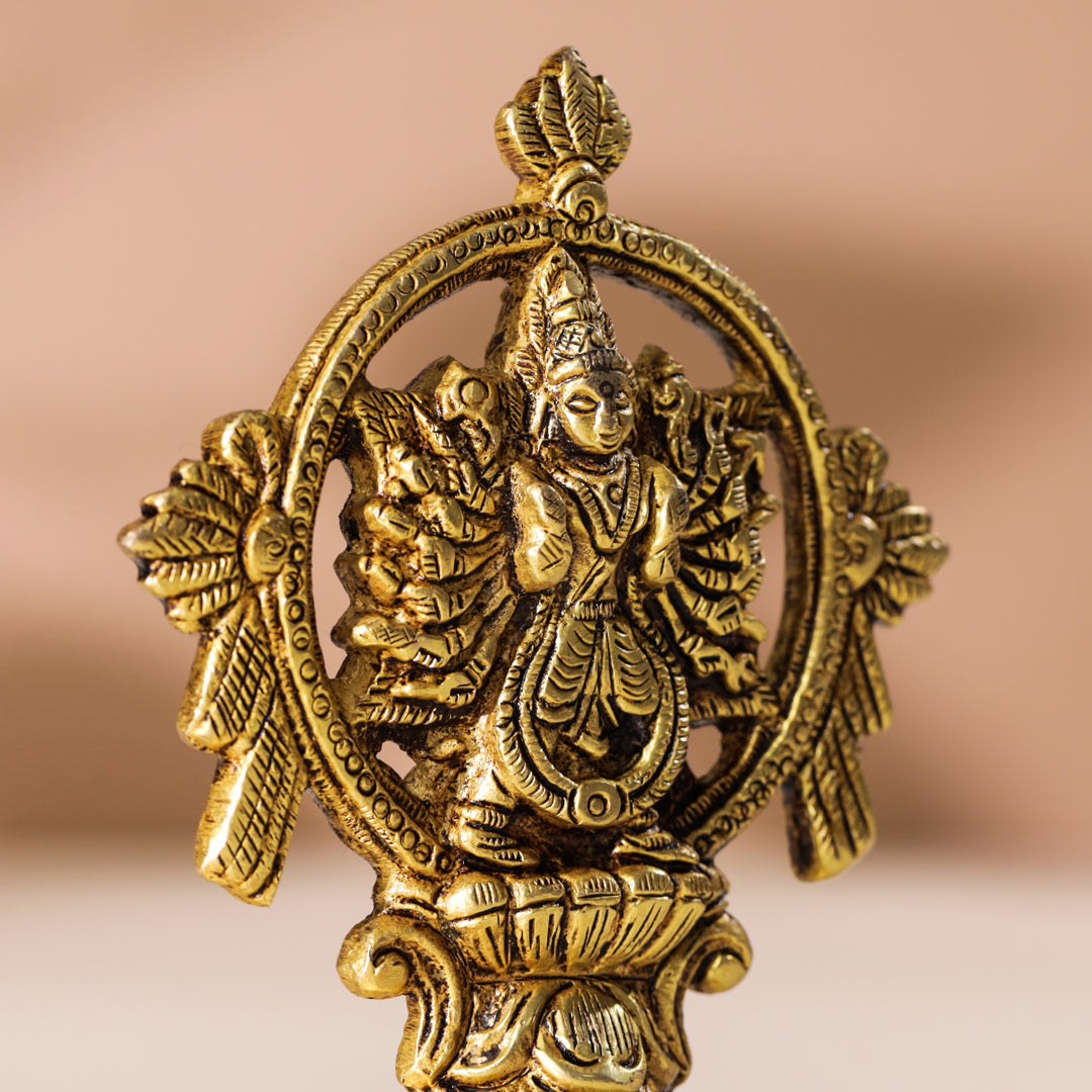 Brass Vishnu Narasimha Chakratalwar Statue