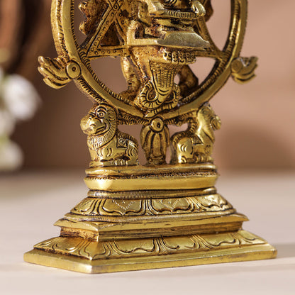 Brass Vishnu Narasimha Chakratalwar Statue