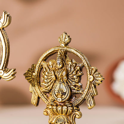 Brass Vishnu Narasimha Chakratalwar Statue