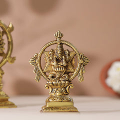 Brass Vishnu Narasimha Chakratalwar Statue