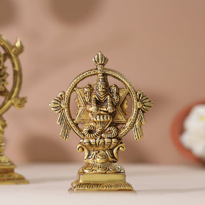 Brass Vishnu Narasimha Chakratalwar Statue