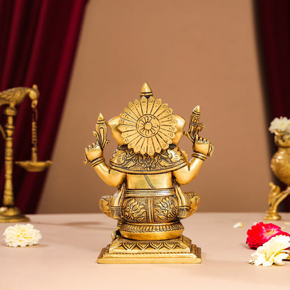 Brass Superfine Lord Ganesha Idol (7.5 Inch)