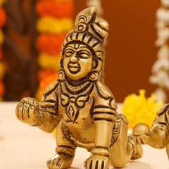 Brass Laddu Gopal Idol