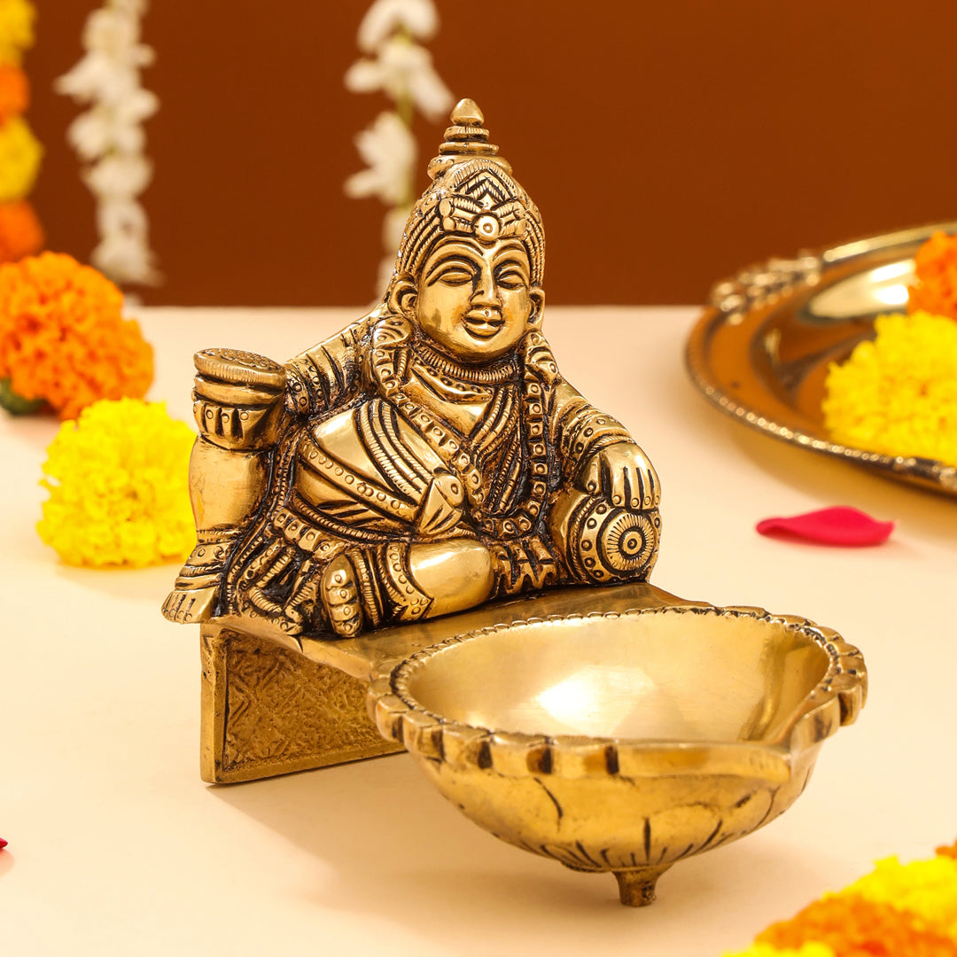 Brass Superfine Kuber Diya (4.5 Inch)