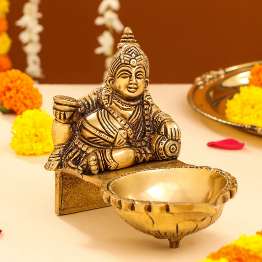 Brass Superfine Kuber Diya (4.5 Inch)