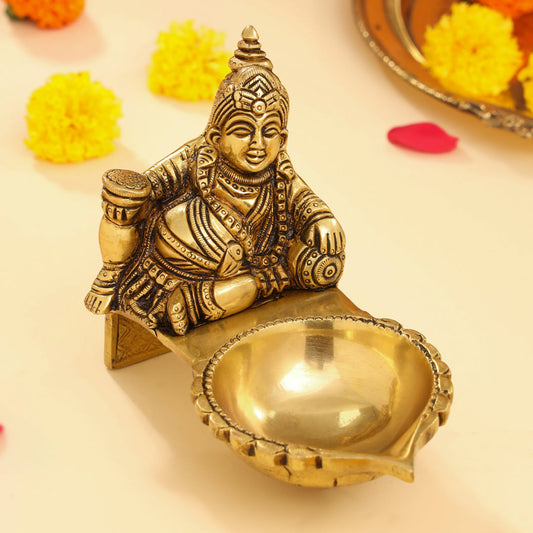 Brass Superfine Kuber Diya (4.5 Inch)
