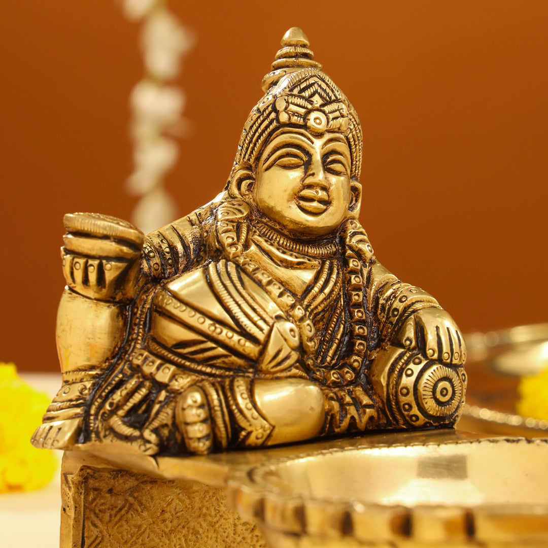 Brass Superfine Kuber Diya (4.5 Inch)