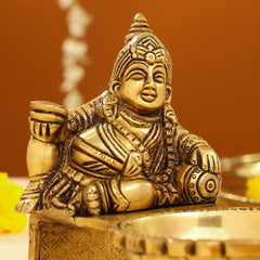Brass Superfine Kuber Diya (4.5 Inch)