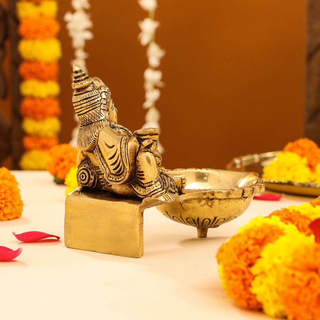 Brass Superfine Kuber Diya (4.5 Inch)