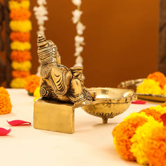 Brass Superfine Kuber Diya (4.5 Inch)