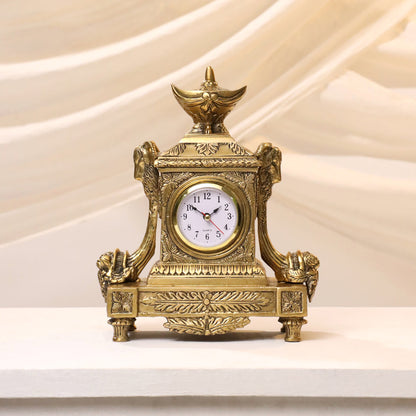 Brass Vintage Table Clock/Watch (10.5 Inch)