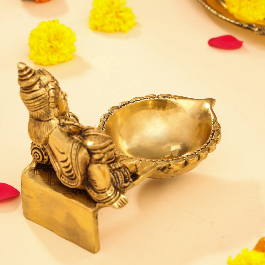 Brass Superfine Kuber Diya (4.5 Inch)