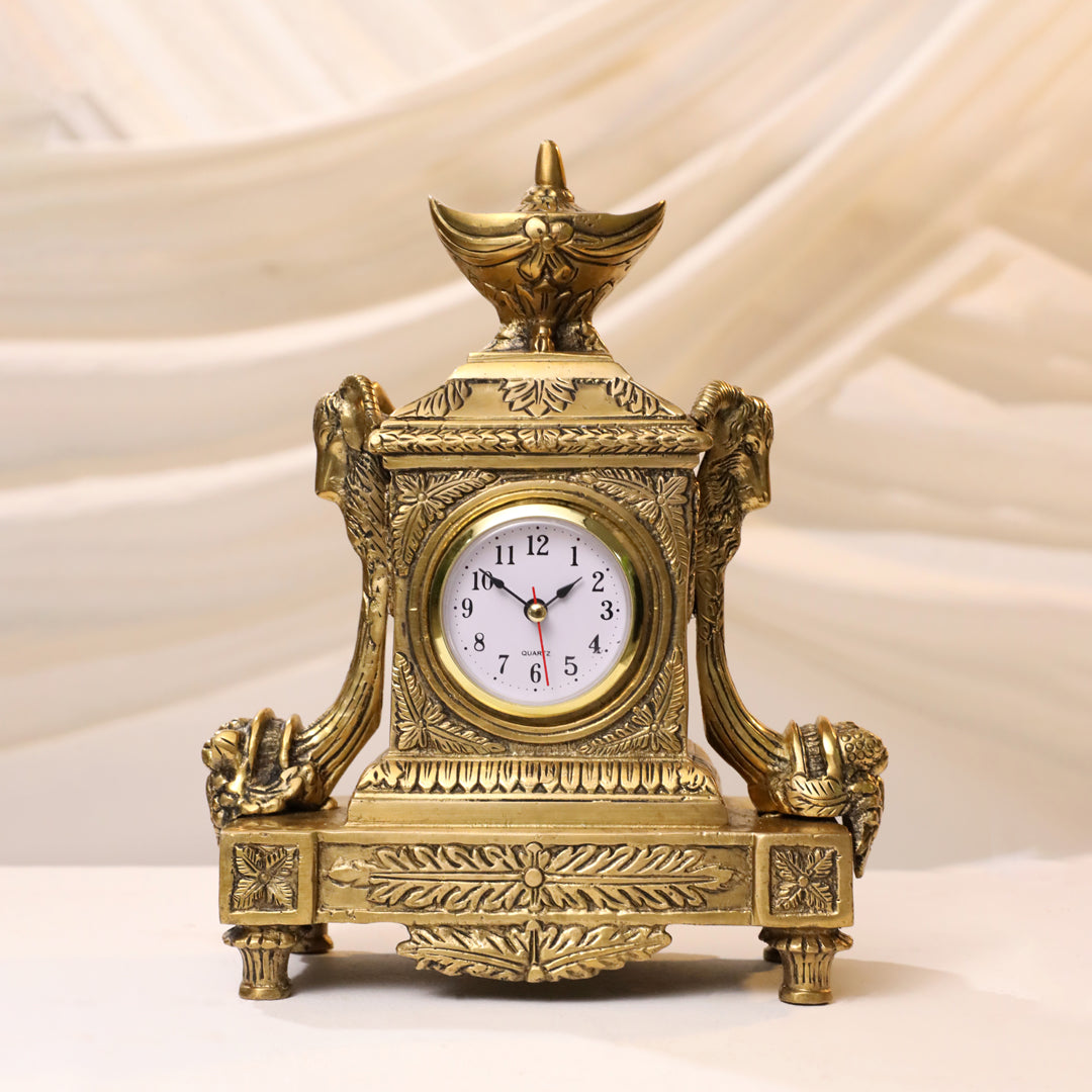 Brass Vintage Table Clock/Watch (10.5 Inch)