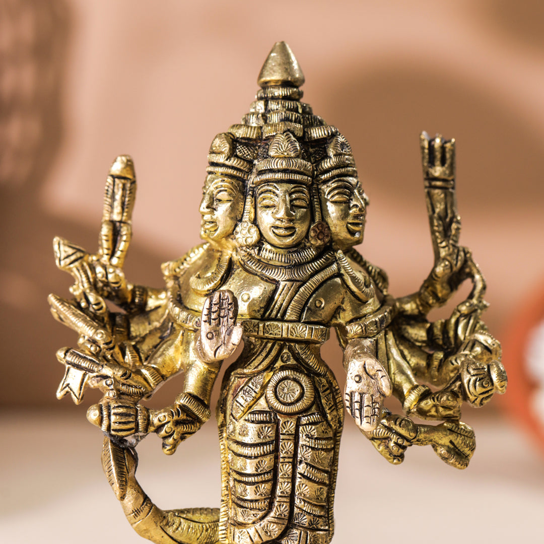 Brass Lord Murugan/Kartikeya Idol (6 Inch)