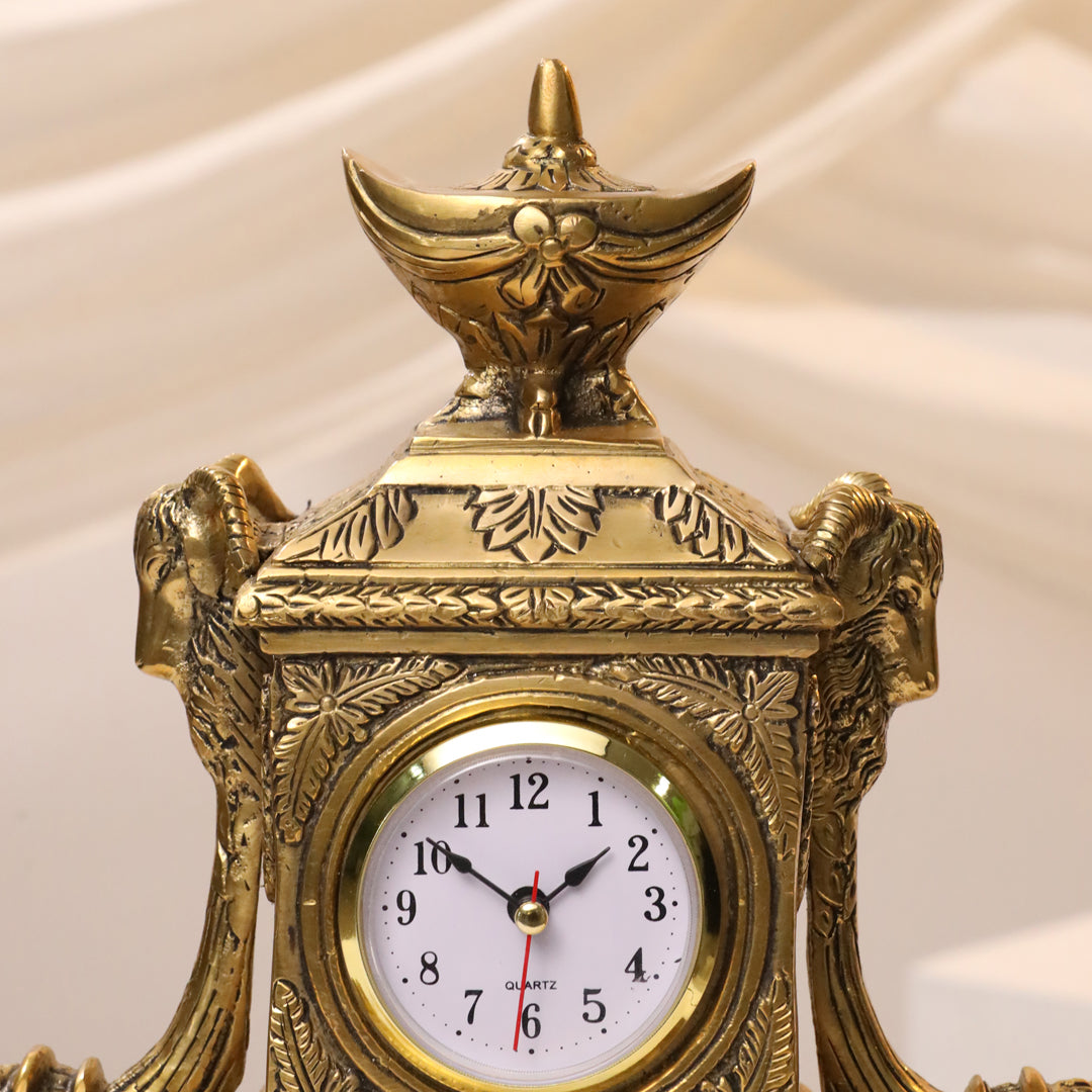 Brass Vintage Table Clock/Watch (10.5 Inch)