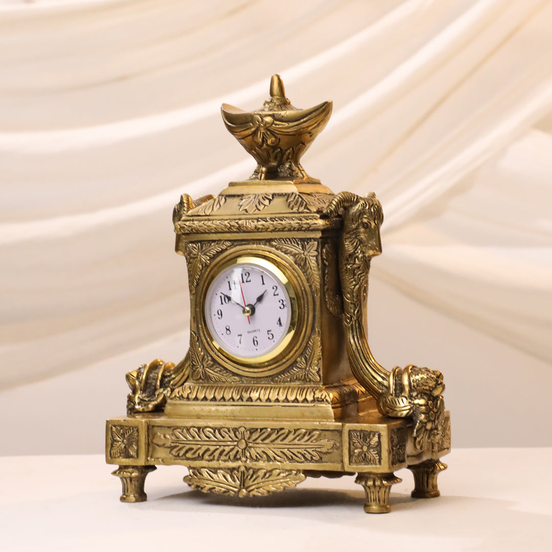 Brass Vintage Table Clock/Watch (10.5 Inch)
