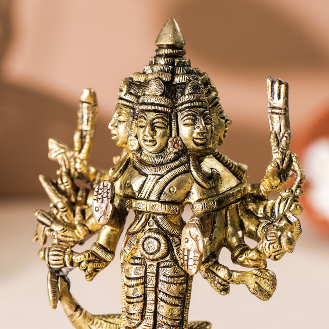 Brass Lord Murugan/Kartikeya Idol (6 Inch)