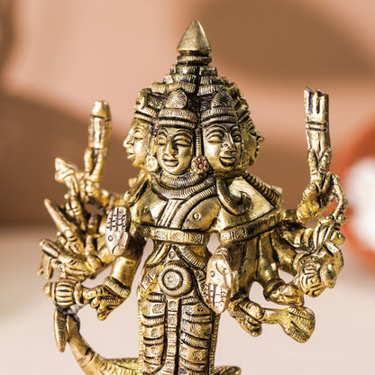 Brass Lord Murugan/Kartikeya Idol (6 Inch)