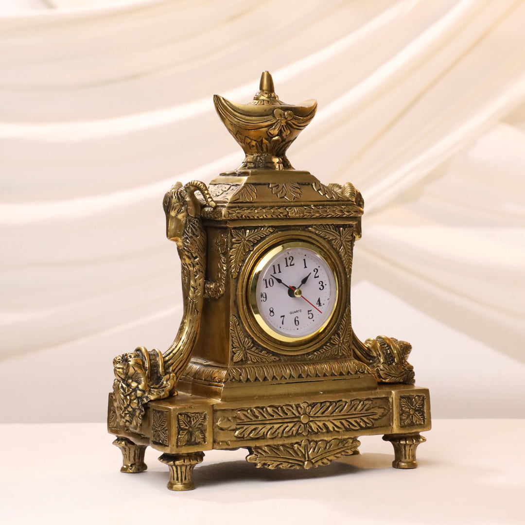 Brass Vintage Table Clock/Watch (10.5 Inch)