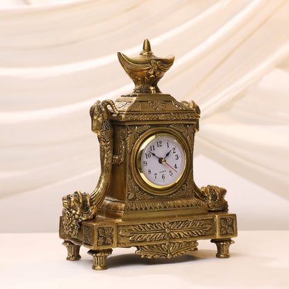 Brass Vintage Table Clock/Watch (10.5 Inch)