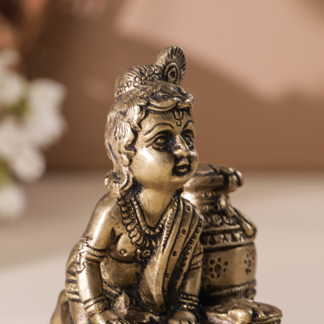 Brass Laddu Gopal Idol
