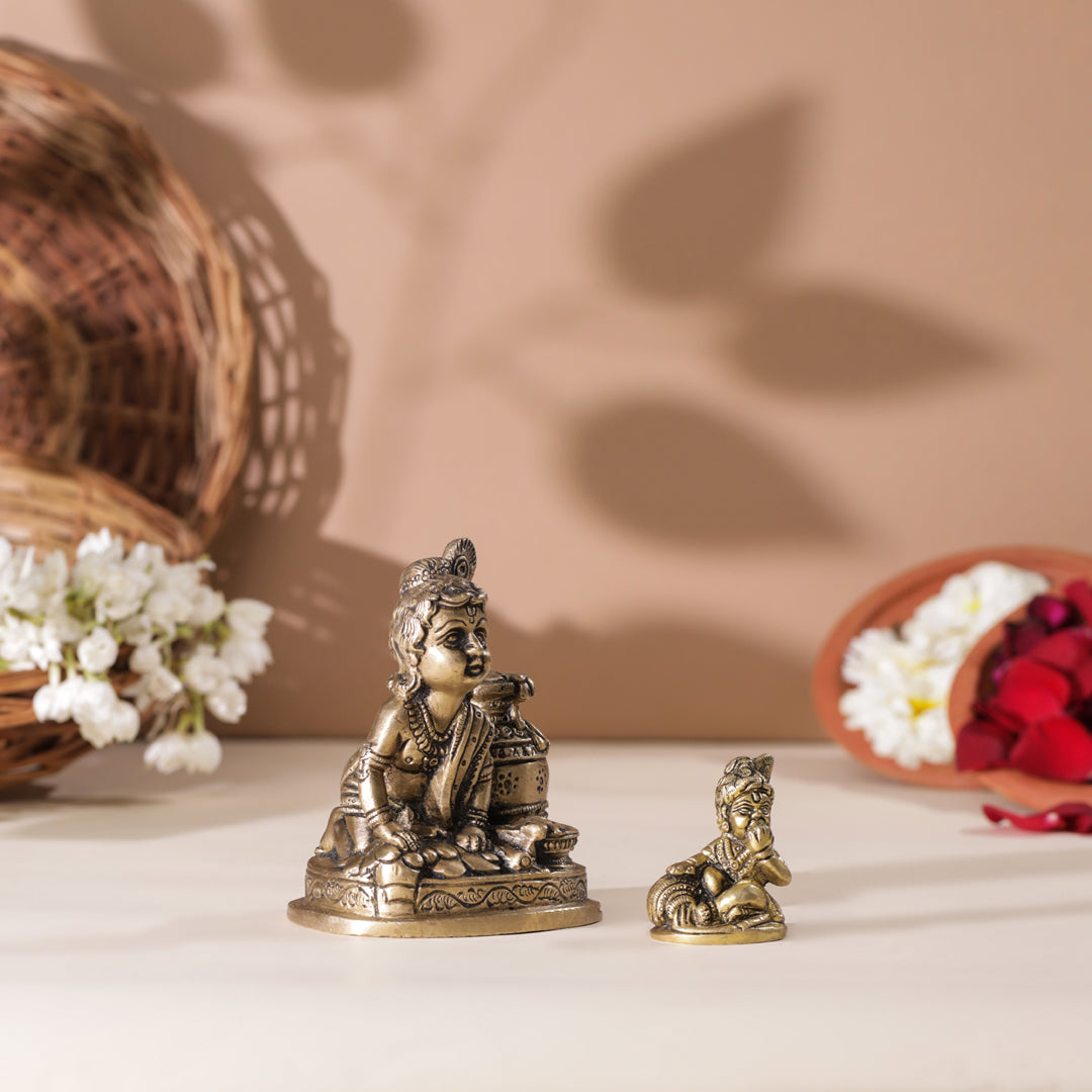 Brass Laddu Gopal Idol