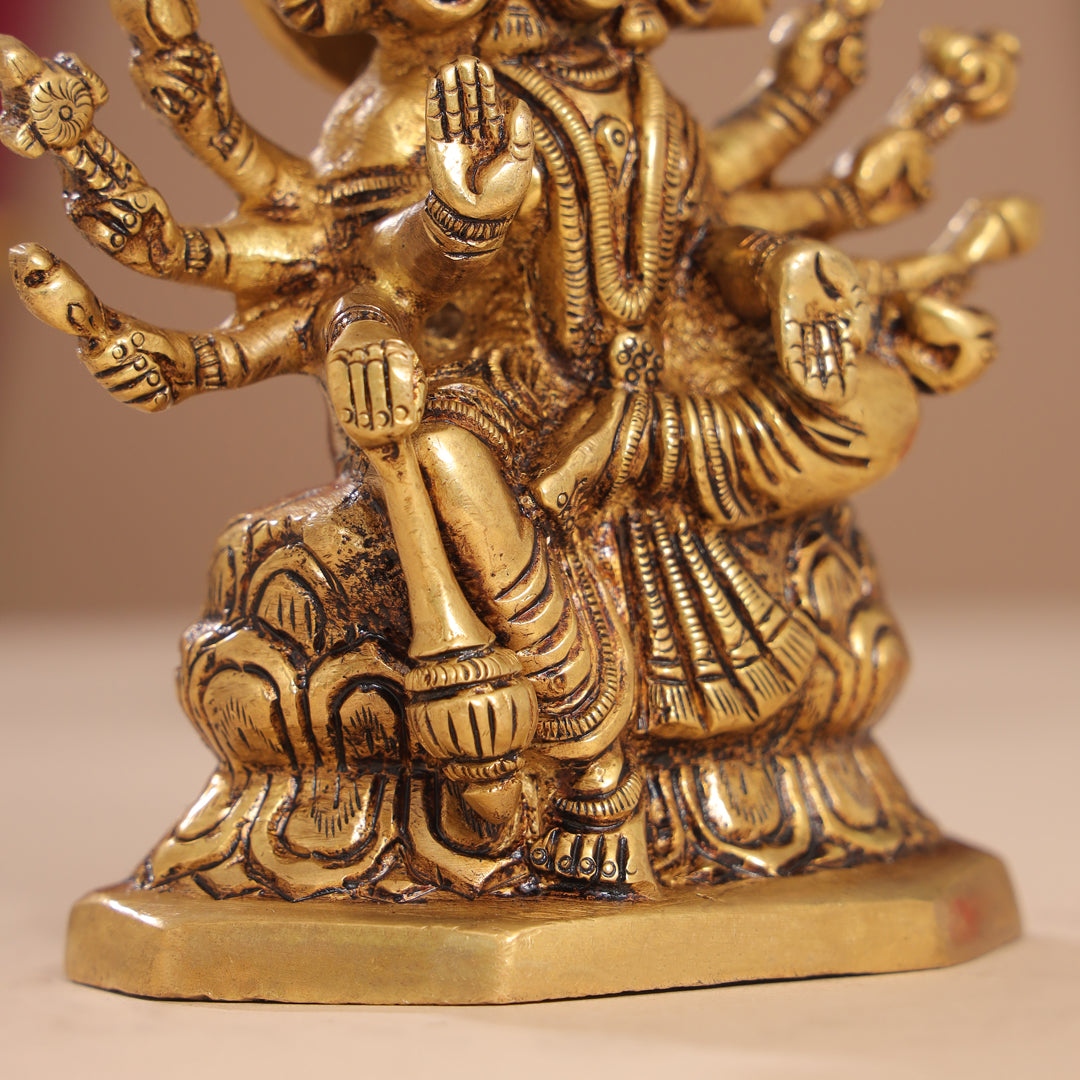 Brass Goddess Gayatri Devi Idol (8.2 Inch)