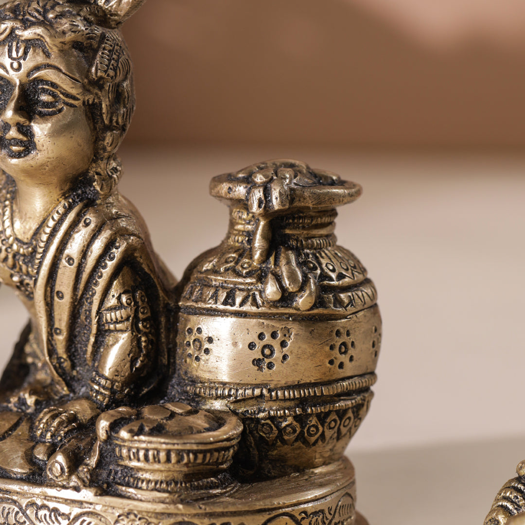 Brass Laddu Gopal Idol