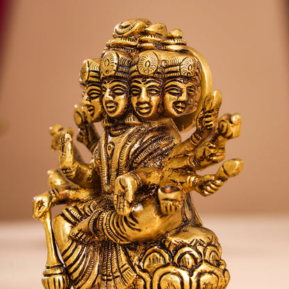 Brass Goddess Gayatri Devi Idol (8.2 Inch)