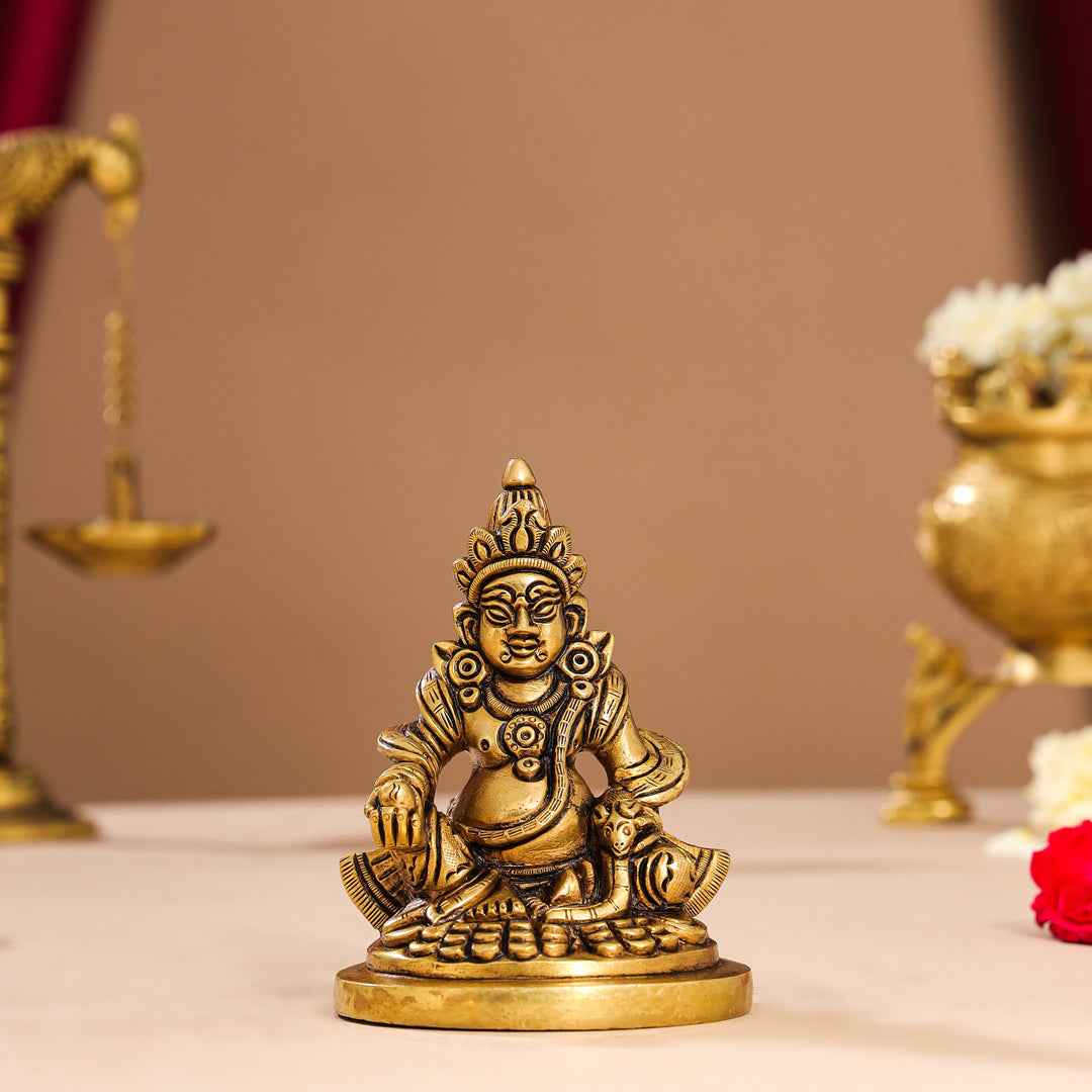 Brass Superfine Kuber Idol (4 Inch)