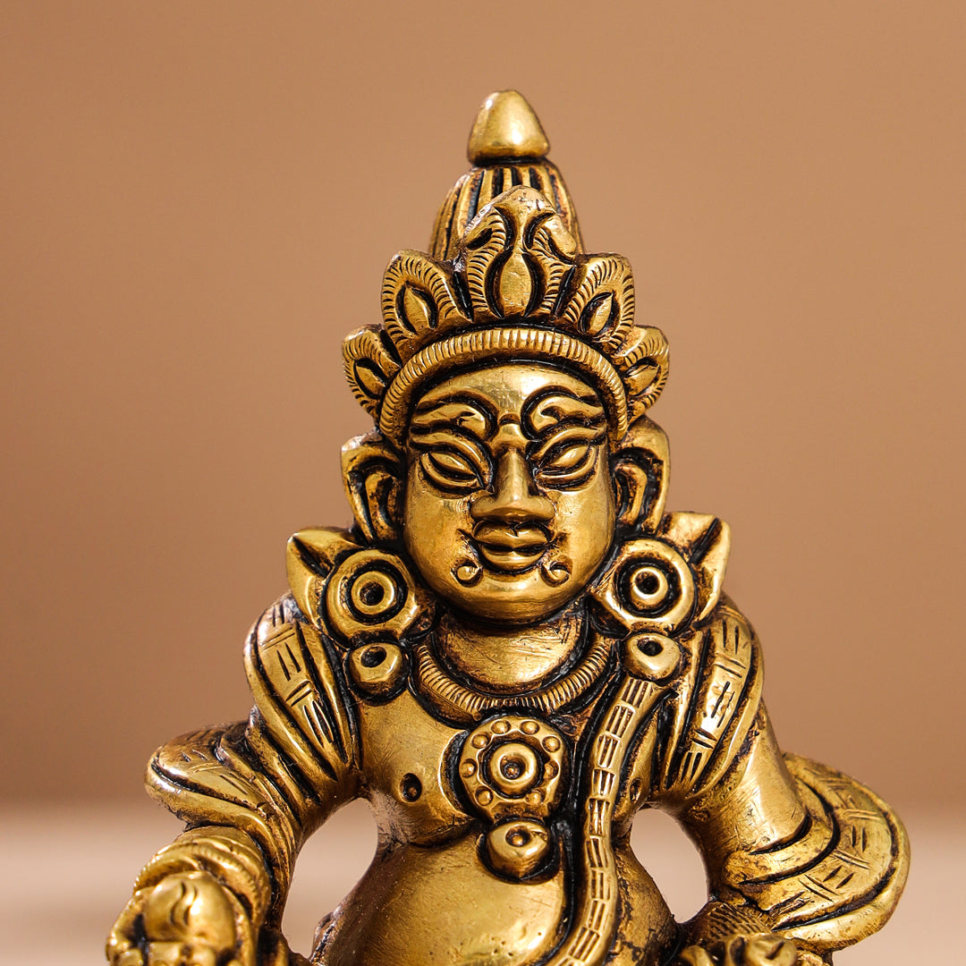 Brass Superfine Kuber Idol (4 Inch)