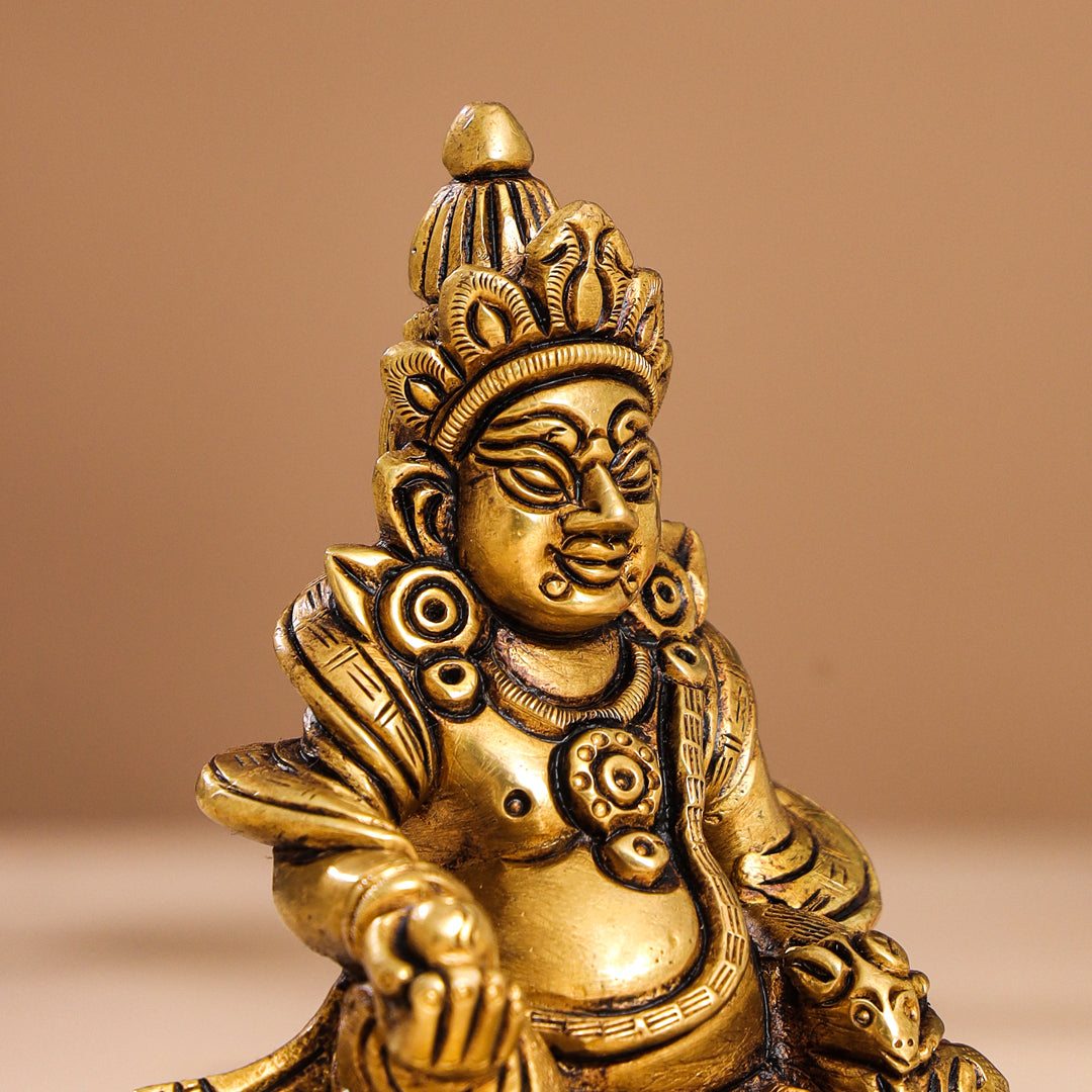 Brass Superfine Kuber Idol (4 Inch)