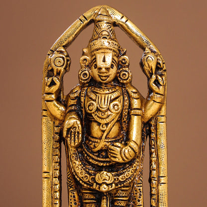 Brass Superfine Tirupati Balaji/Venkateshwar Idol (4 Inch)