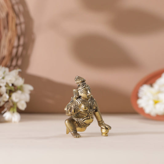 Brass Laddu Gopal Idol (3 Inch)