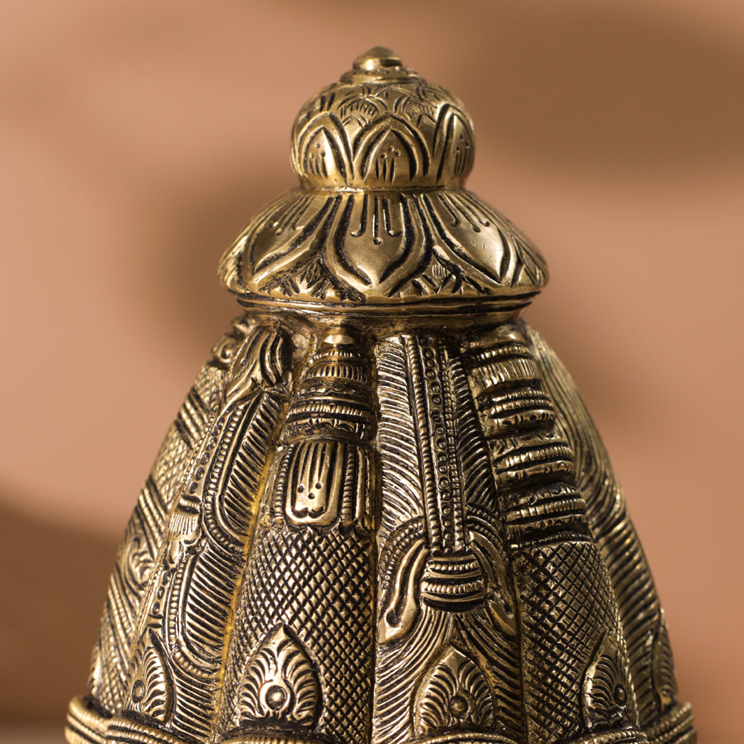 Brass Shiva Multiple Head Mukhlingam Idol (7.5 Inch)