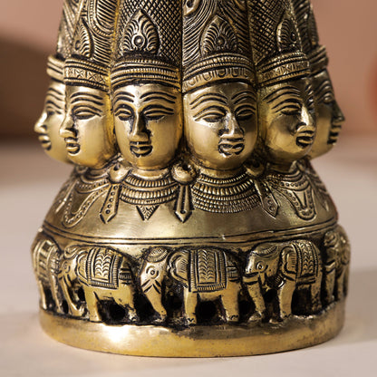 Brass Shiva Multiple Head Mukhlingam Idol (7.5 Inch)