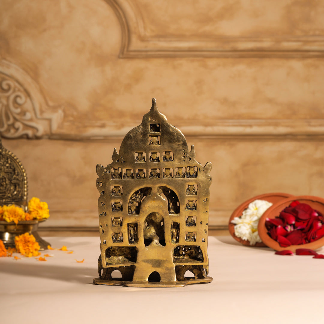 Brass Tirthankara Mahavirji Jain Statue (10 Inch)