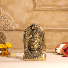 Brass Shiva Head Idol With Kirtimukha (8.5 Inch)